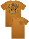 Smiles n Cries Tattoo gold logo tee