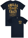 Smiles n Cries Tattoo gold logo tee