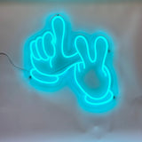 LV fingers LED neon sign – City Of Sin