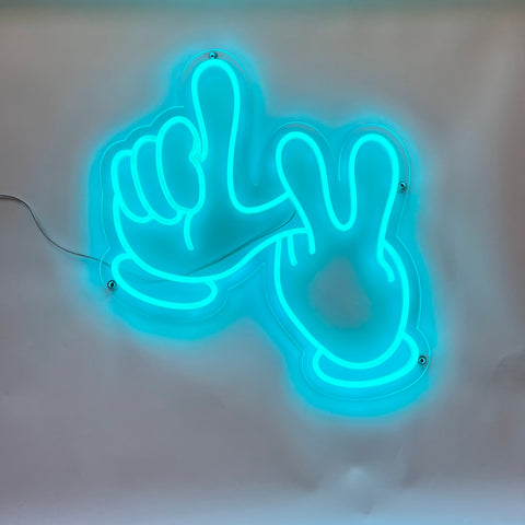 LV fingers LED neon sign