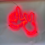 LV fingers LED neon sign