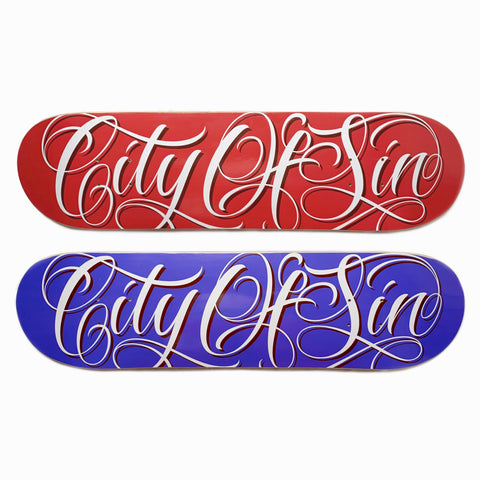 City Script Skate Deck