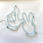 LV fingers LED neon sign