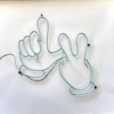 LV fingers LED neon sign