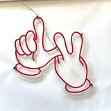 LV fingers LED neon sign